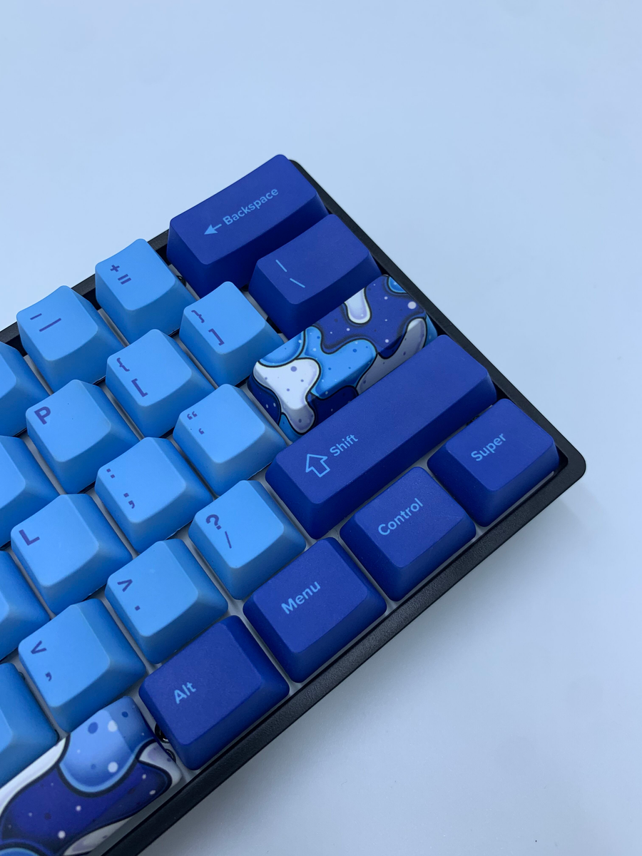 Hayabusa 60% Keyboard - Blue Fusion | Alpherior Keys