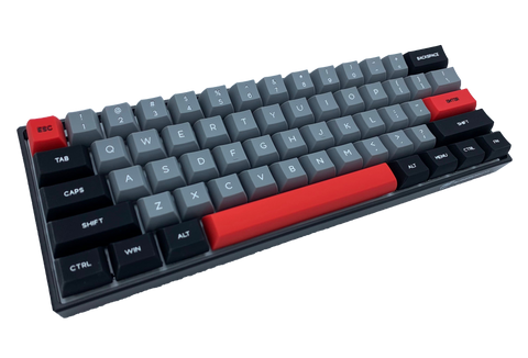 Hayabusa 60% Keyboard - Dark Gummy (SILICONE KEYCAPS) - Alpherior Keys