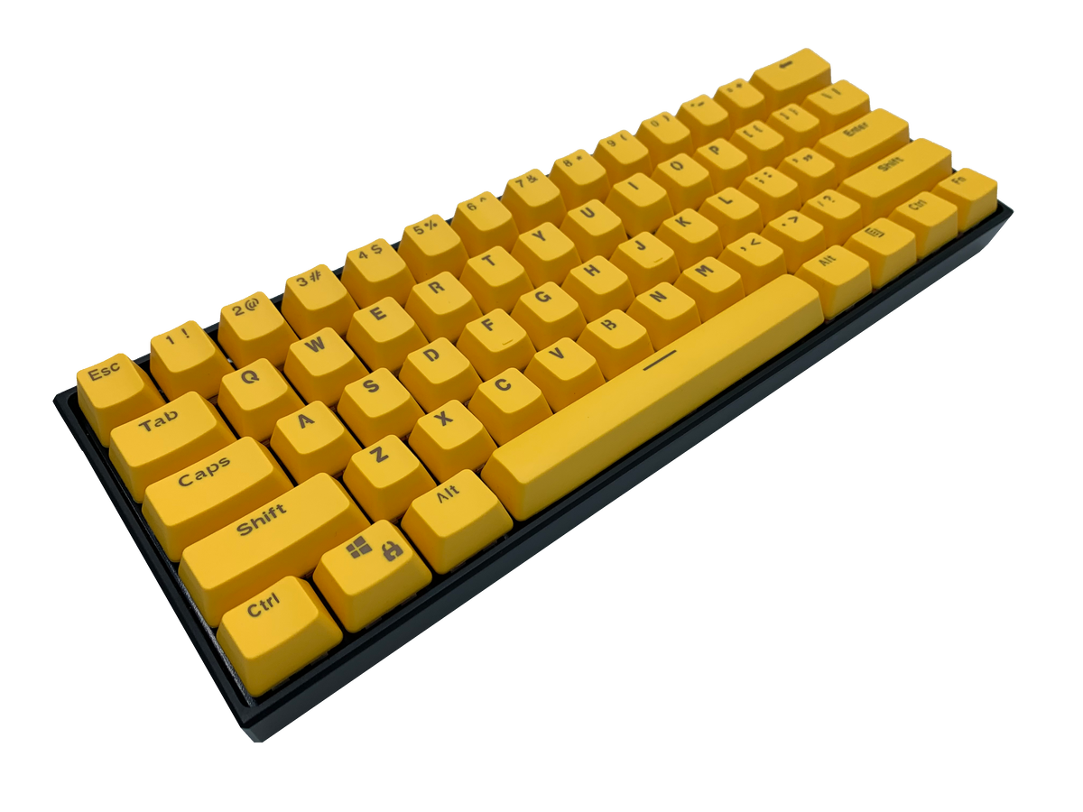 Hayabusa 60% Keyboard - Yellow | Alpherior Keys