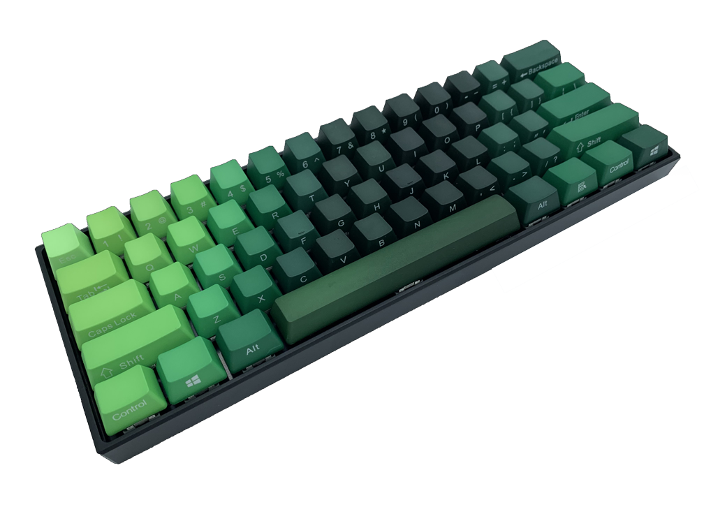 KEYUCA ファブリック グリーン Hayabusa 60% Keyboard - Emerald
