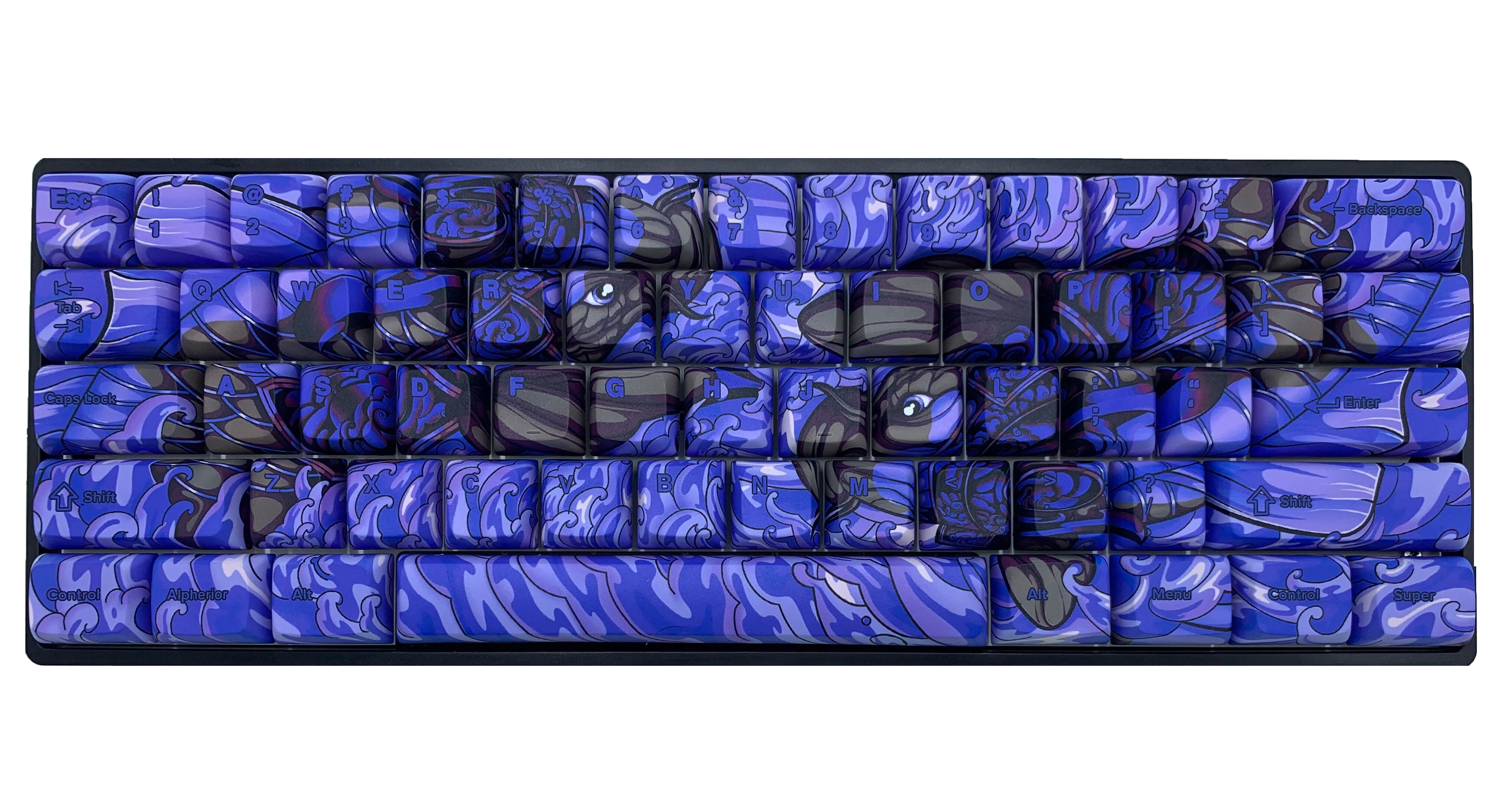 NEO ベリカット 60カプセル Hayabusa 60% Keyboard - Dark Koi | Alpherior Keys