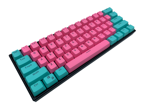 Hayabusa 60% Keyboard - Galaxy Pink - Alpherior Keys