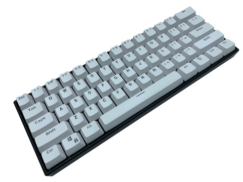 Hayabusa 60% Keyboard - White - Alpherior Keys