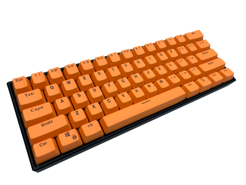 Hayabusa 60% Keyboard - Orange - Alpherior Keys
