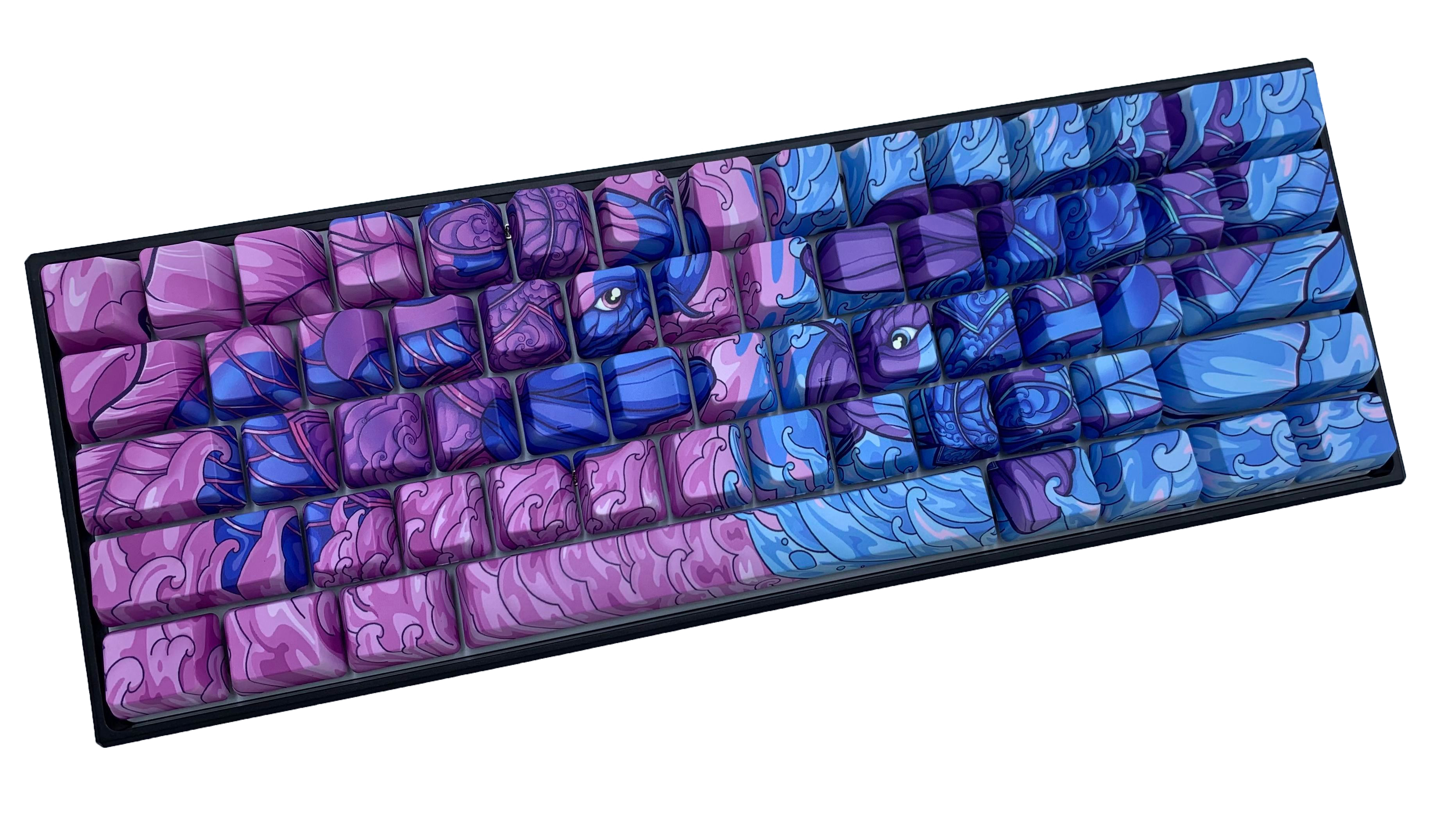 HONANA 118 Keys Retro Koi Keycap Set OEM Profile PBT Sublimation Keycaps for Mechanical Keyboards並行輸入 QinWenYan Keycap Set 118 Keys Retro Koi Keycap Set OEM Profile PBT