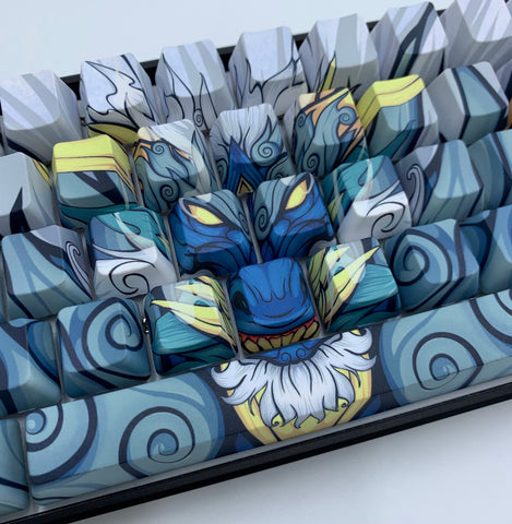 Hayabusa 60% Keyboard - Blue Oni Dragon - Alpherior Keys
