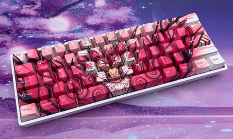 Pink Oni Dragon Keycap Set - Alpherior Keys - Alpherior Keys